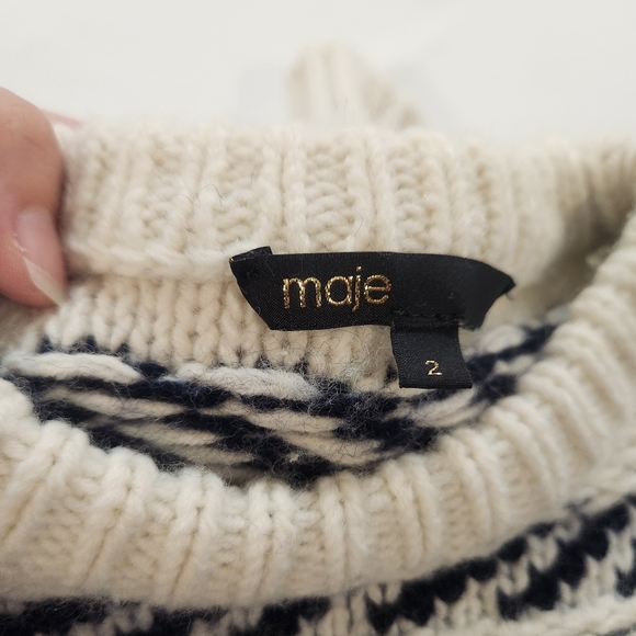 Maje Mockoon Geo-Pattern Sweater ❄️ - Picture 14 of 15